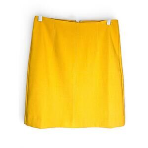 Ann Taylor Mustard Yellow Pencil Skirt Size 0 Career Workwear NWT